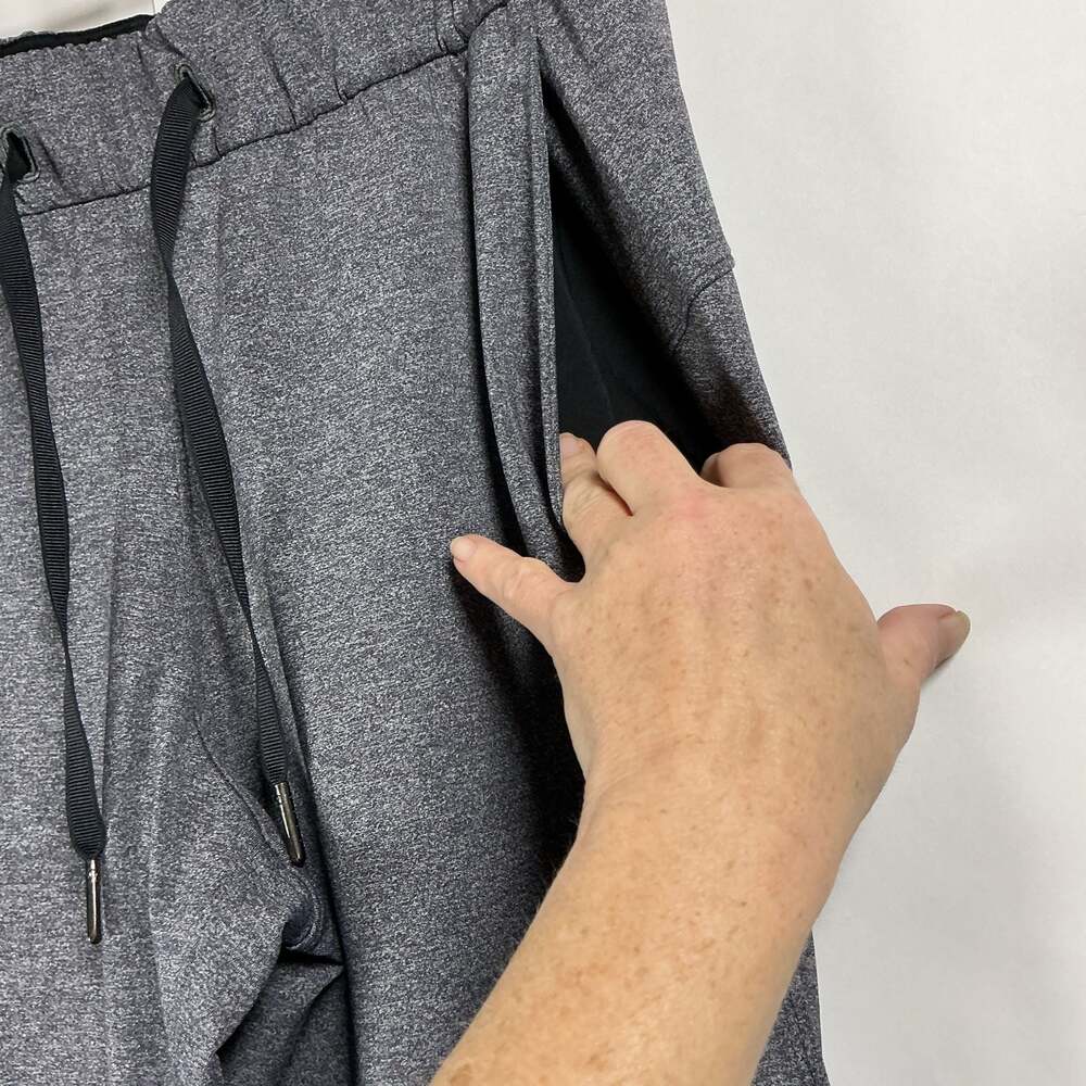 Lululemon On The Fly Pant 28" Heathered Gray Drawstring Trousers - Picture 3 of 8